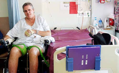 Bryan McConochie has spent 10 months living at the hospital because a carer can’t be found to look after him in his own home. Bryan McConochie has spent 10 months living at the hospital because a carer can’t be found to look after him in his own home.